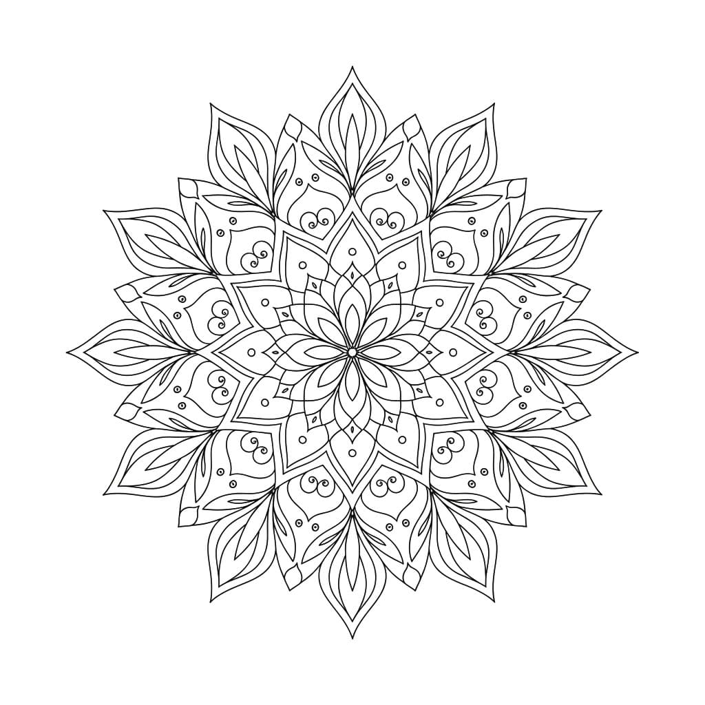 Timeless Petal Vintage Mandala Template Mandalas