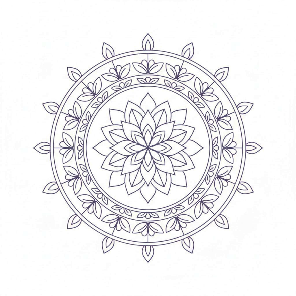 Tranquil Spirit Buddhist Mandala Pattern Mandalas