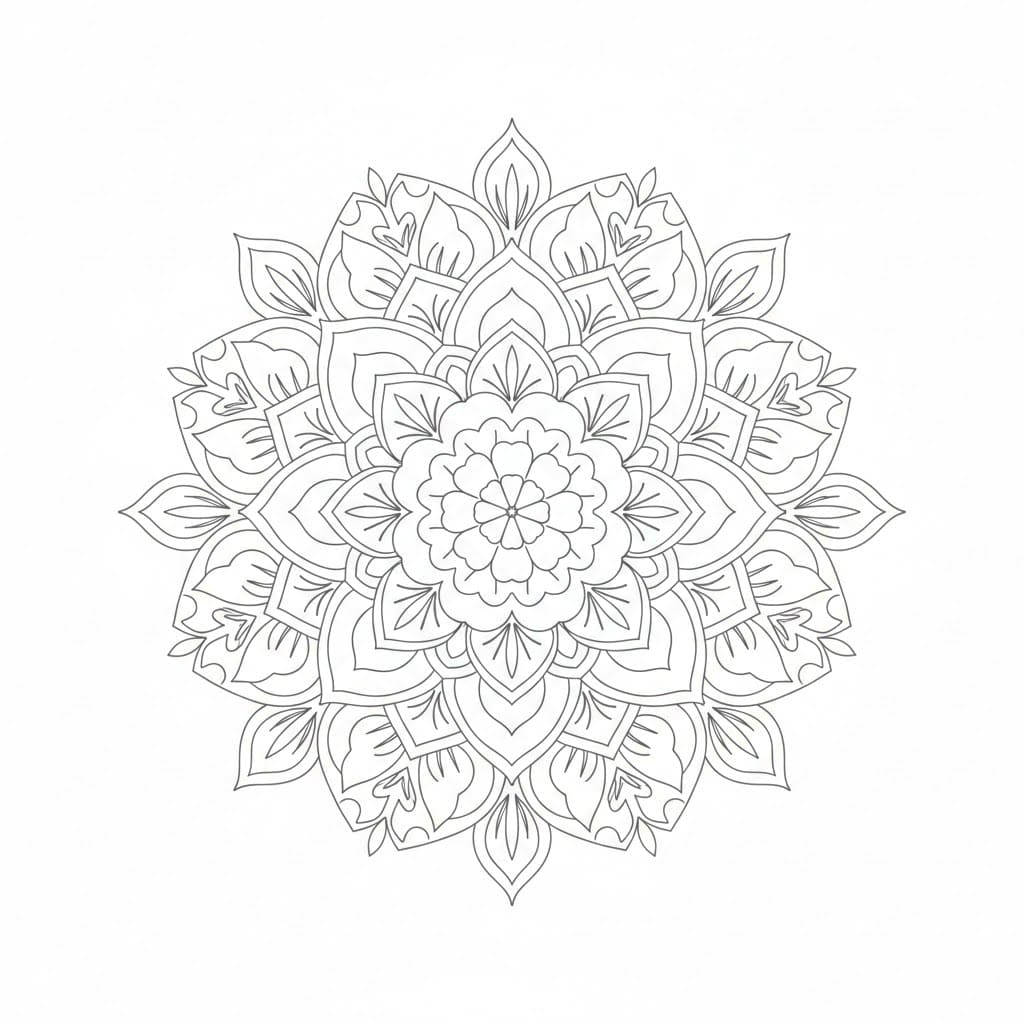 Velvet Rosette Crochet Mandala Template Mandalas