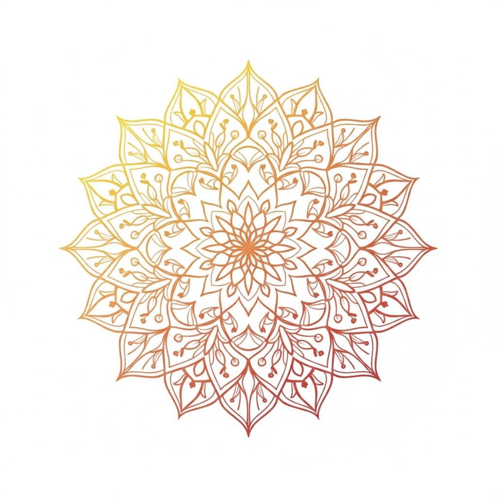 Warm Aura Painted Mandala Template Mandalas