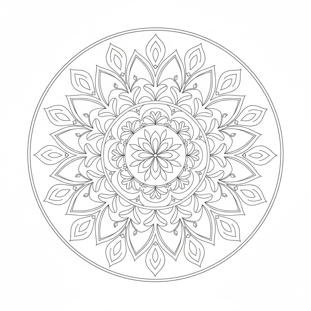 Whispering Kaleidoscope Mandala Template Mandalas