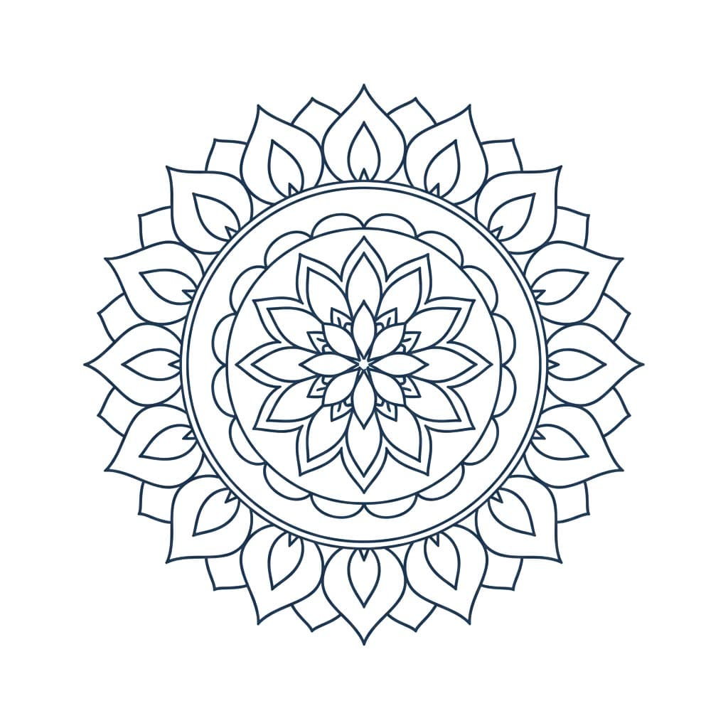 Zen Digital Mandala Template Mandalas