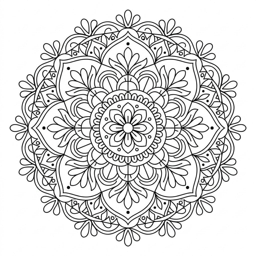 Artful Circle Rangoli Mandala Template Mandalas