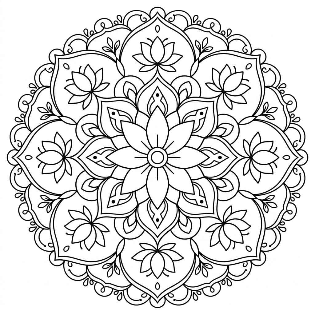 Artistic Lotus Mandala Design Mandalas