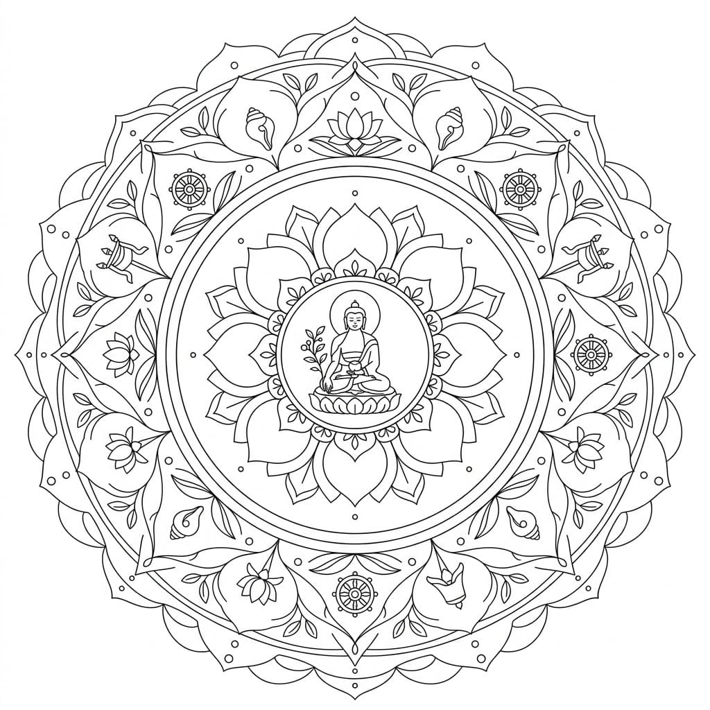 Blissful Medicine Buddha Mandala Art Mandalas