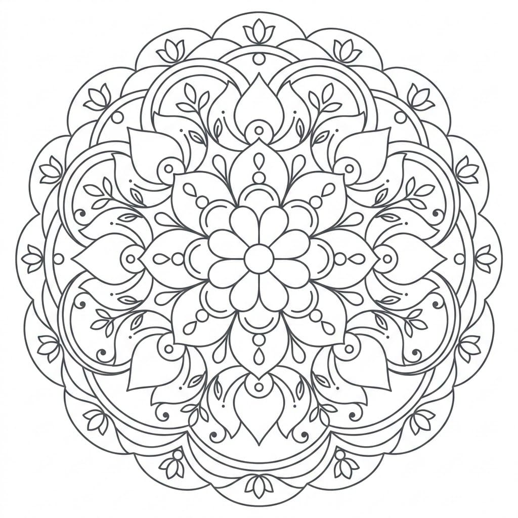 Bloom Kolam Mandala Design Mandalas