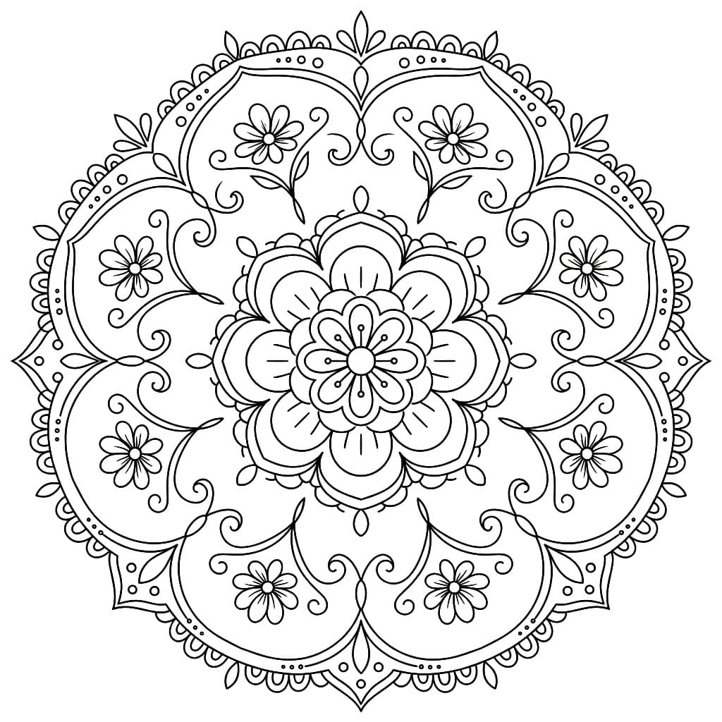 Blossom Aura Rangoli Mandala Template Mandalas