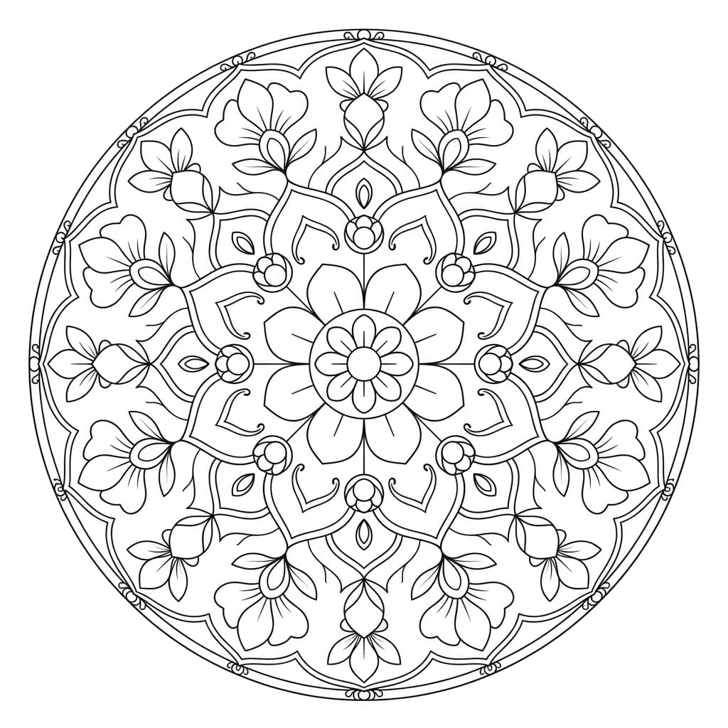 Blossom Garbhadhatu Mandala Pattern Mandalas