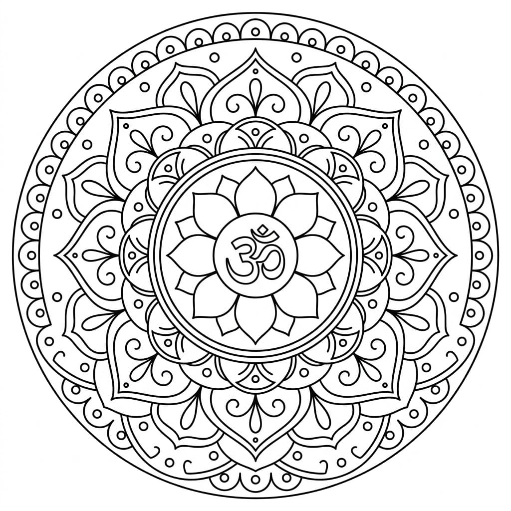 Calm Om Mandala Pattern Mandalas