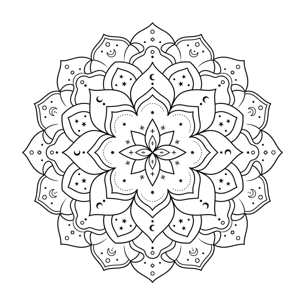 Celestial Lotus Mandala Design Mandalas
