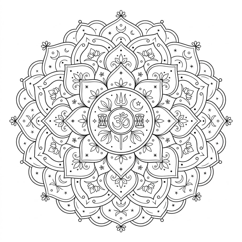 Celestial Shiva Mandala Art Mandalas