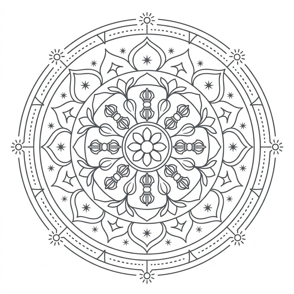 Cosmic Light Vajra Dhatu Mandala Design Mandalas