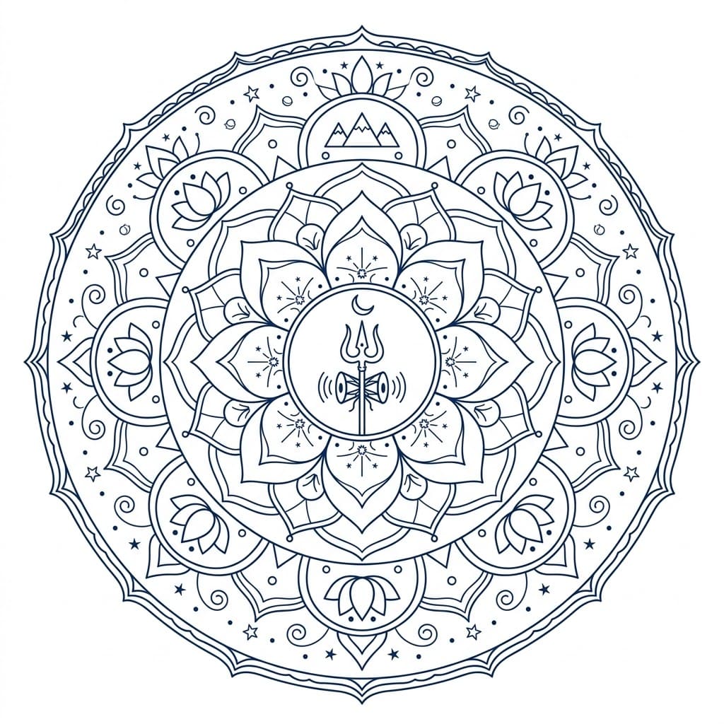 Cosmic Shiva Mandala Art Mandalas
