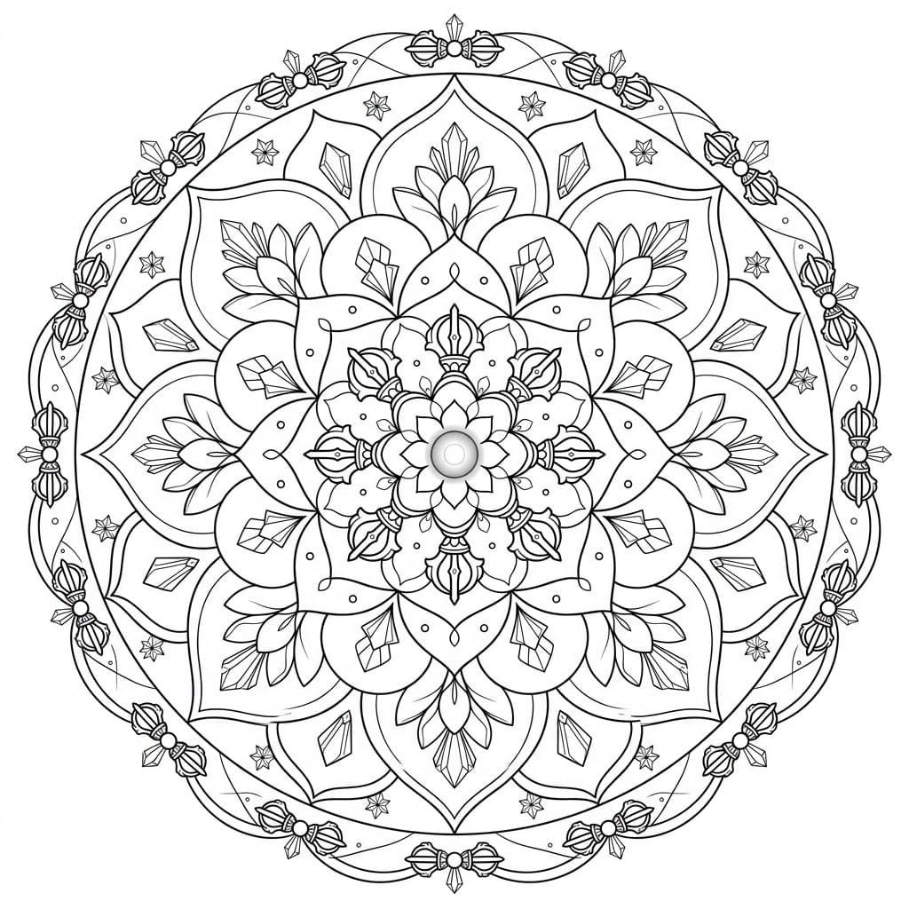 Crystal Vajrayana Mandala Template Mandalas