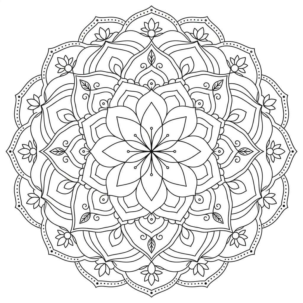 Delicate Lotus Mandala Design Mandalas
