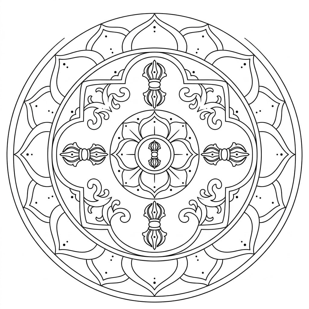 Divine Circle Vajra Dhatu Mandala Design Mandalas