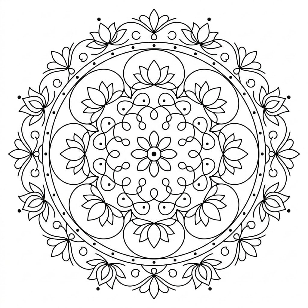 Divine Kolam Mandala Design Mandalas