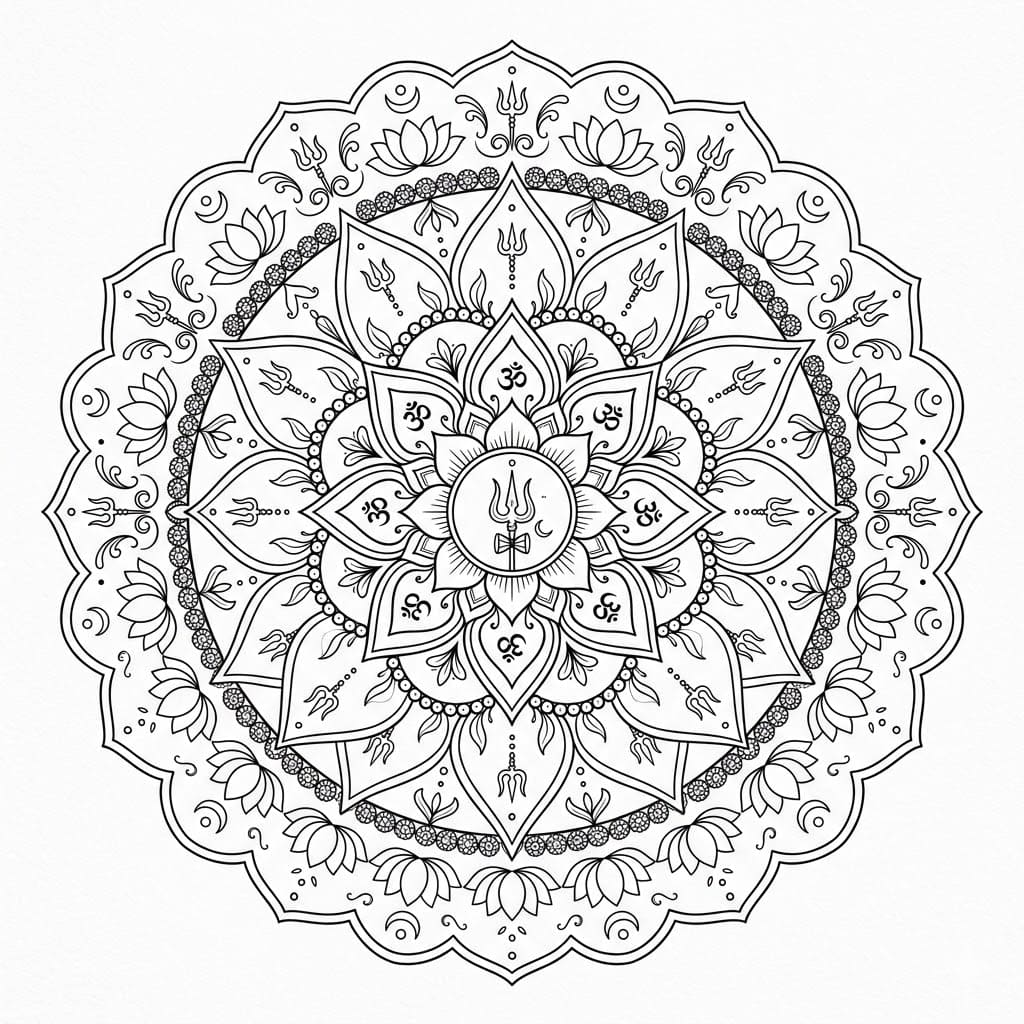 Divine Shiva Mandala Art Mandalas