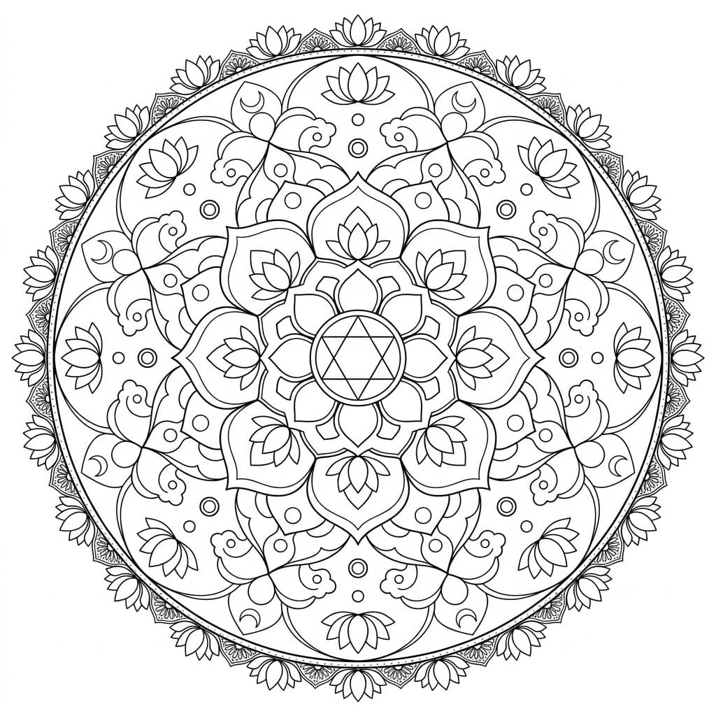 Divine Vajrayana Mandala Template Mandalas