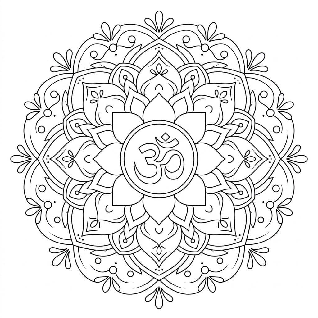 Dreamy Om Mandala Pattern Mandalas