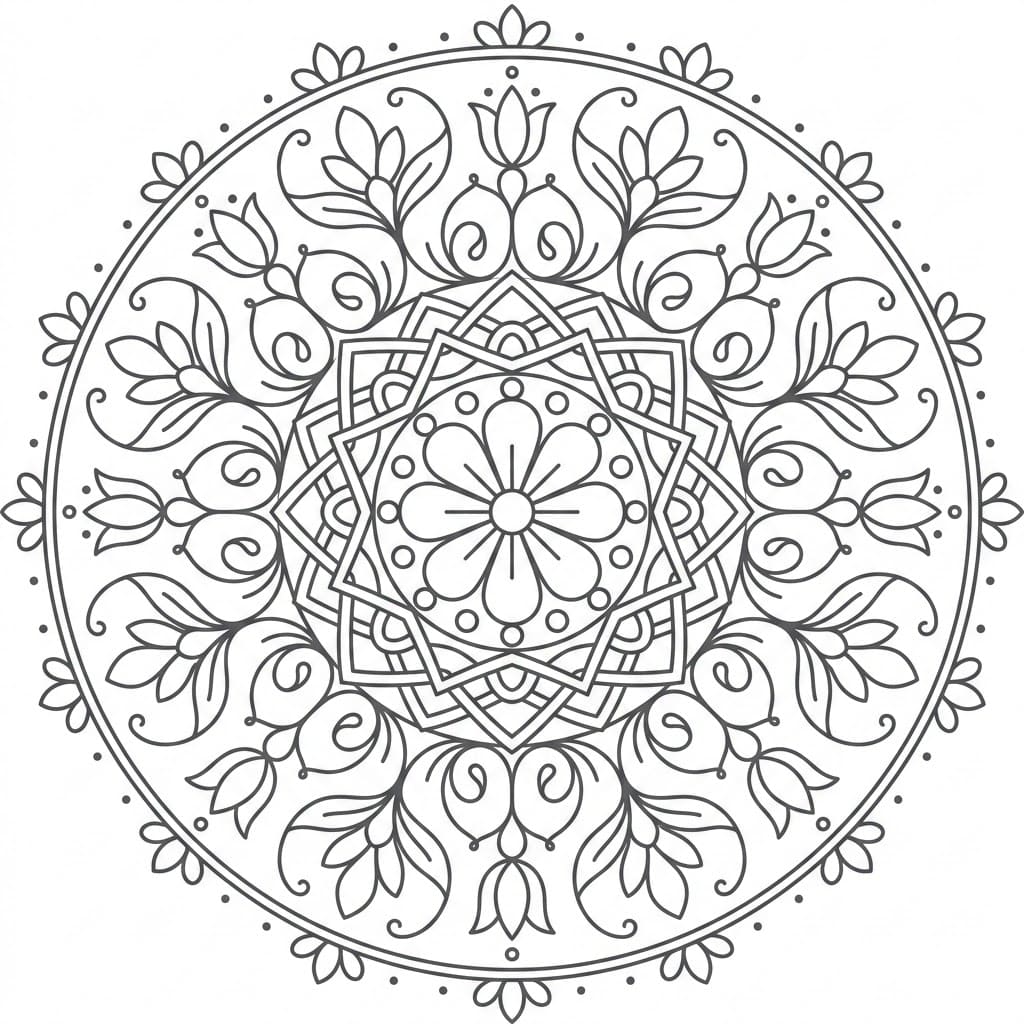 Elegant Kolam Mandala Design Mandalas
