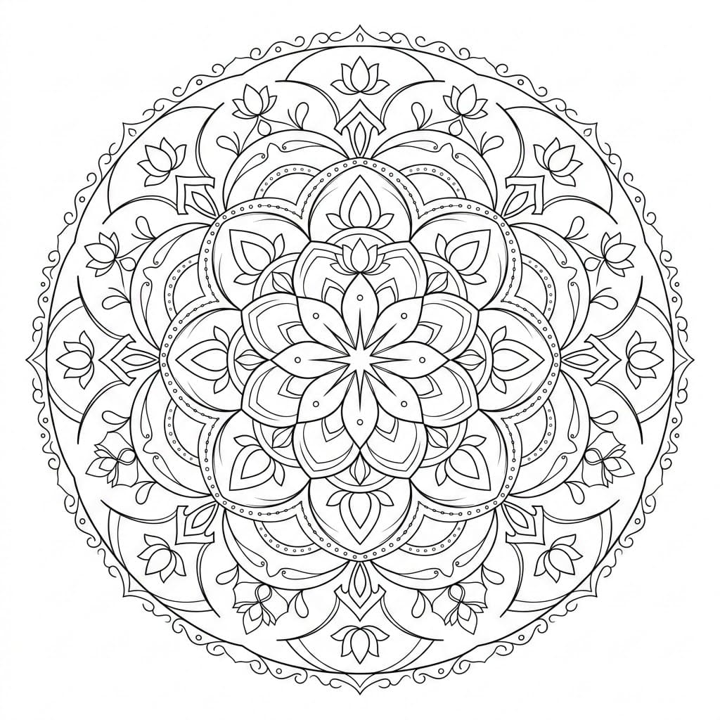Eternal Light Kalachakra Mandala Pattern Mandalas