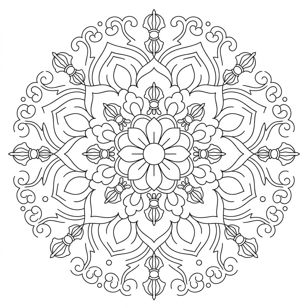 Eternal Vajrayana Mandala Template Mandalas