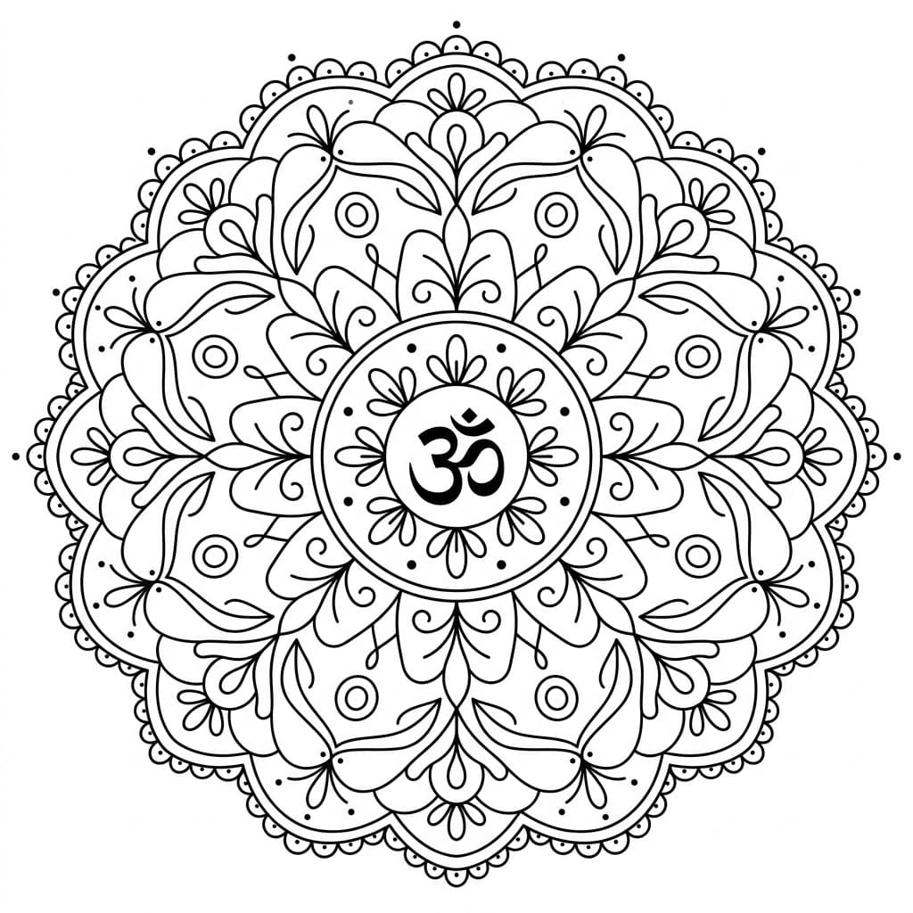 Ethereal Om Mandala Pattern Mandalas