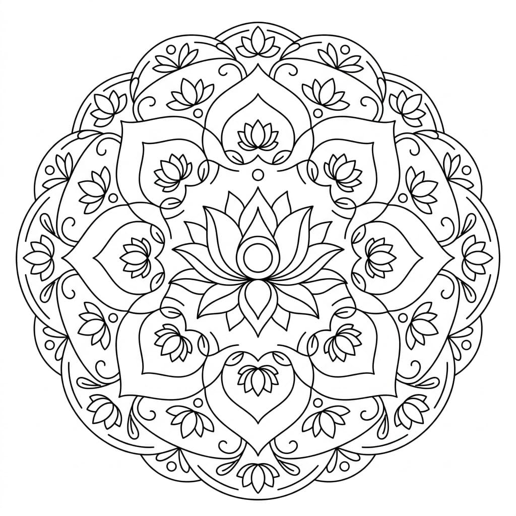 Floral Lotus Mandala Design Mandalas