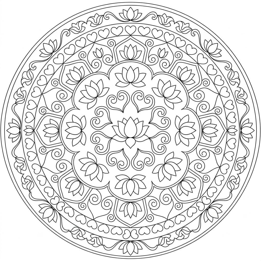 Gentle Garbhadhatu Mandala Pattern Mandalas