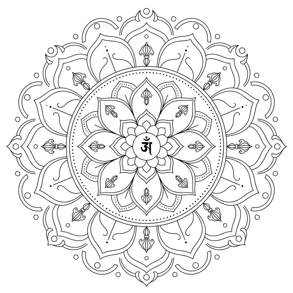 Golden Vajrayana Mandala Template Mandalas
