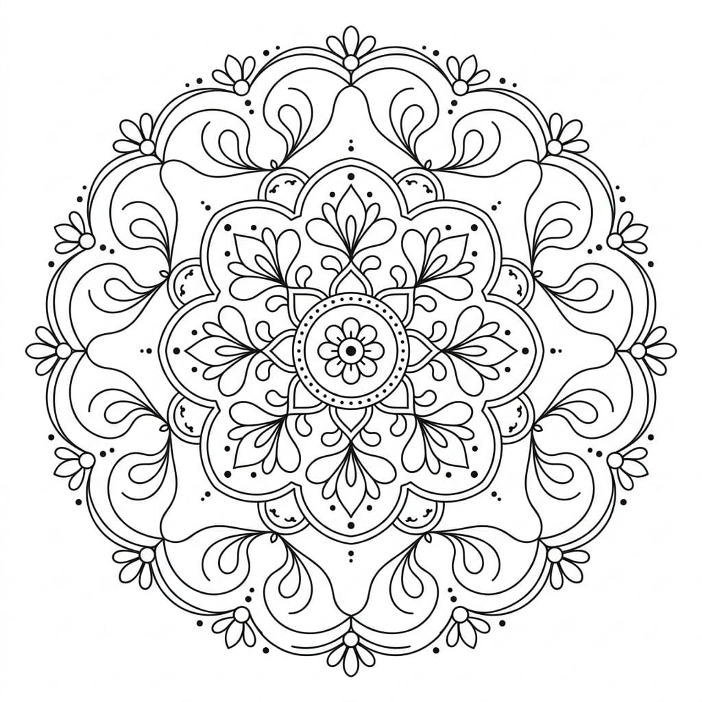 Graceful Kolam Mandala Design Mandalas