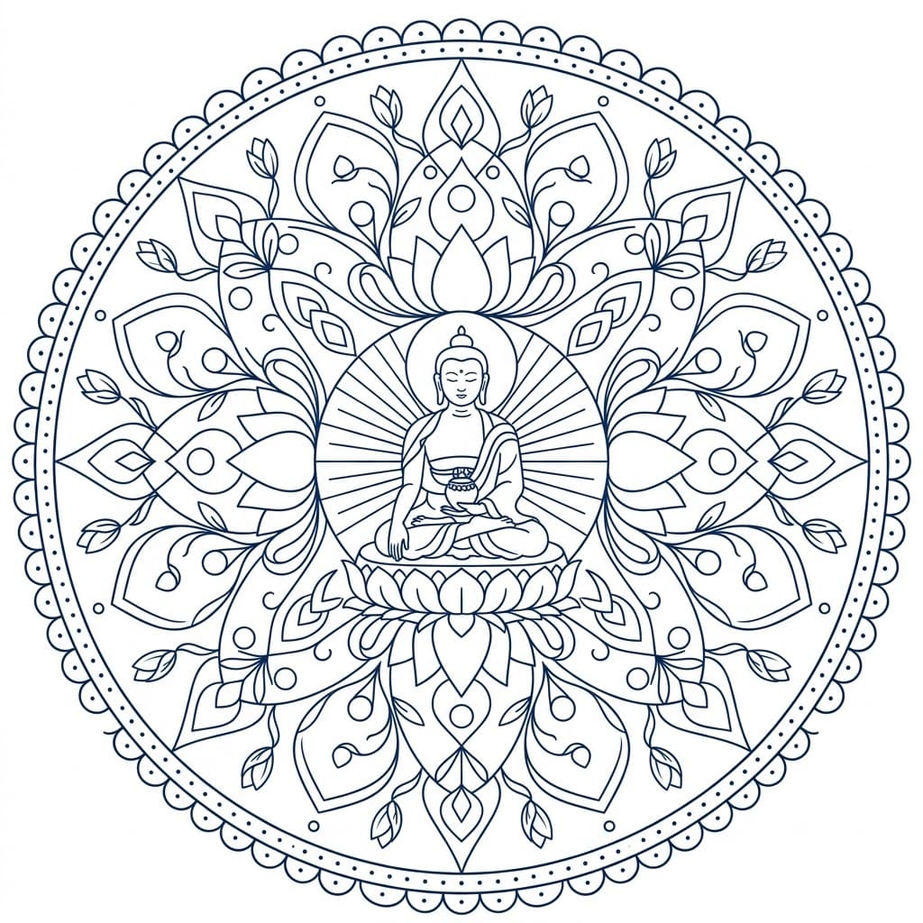 Graceful Medicine Buddha Mandala Art Mandalas