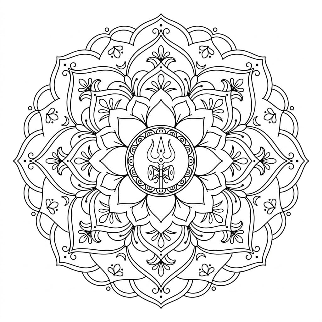 Graceful Shiva Mandala Art Mandalas