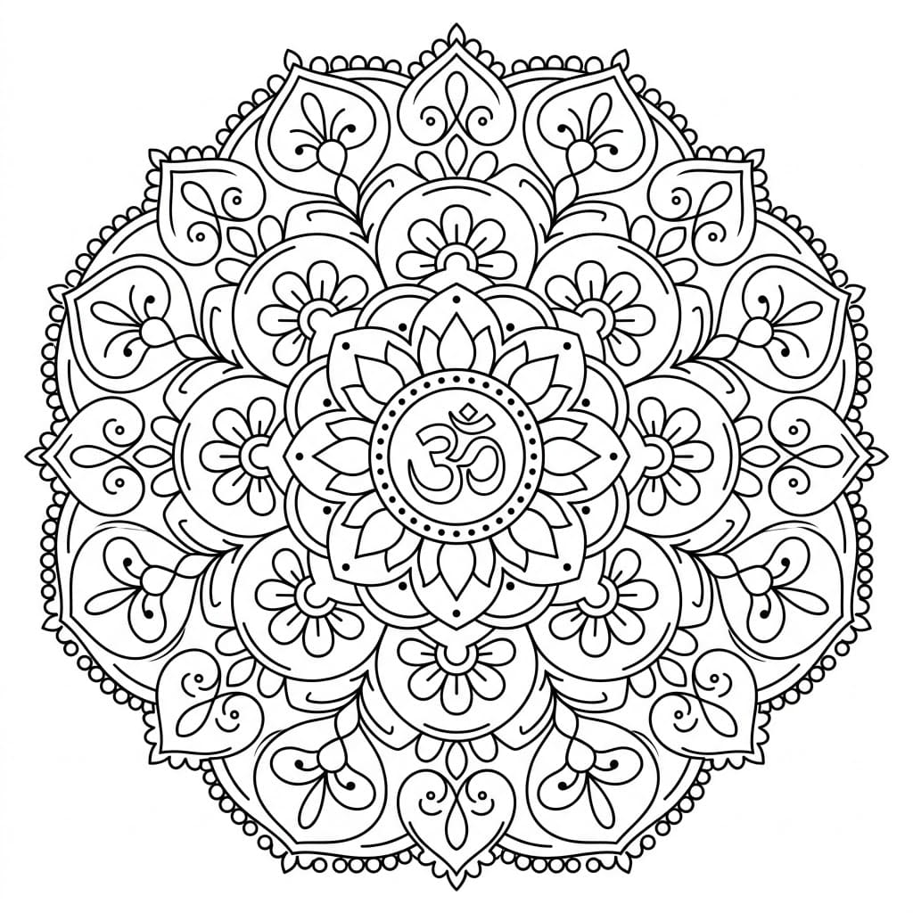 Harmonic Om Mandala Pattern Mandalas
