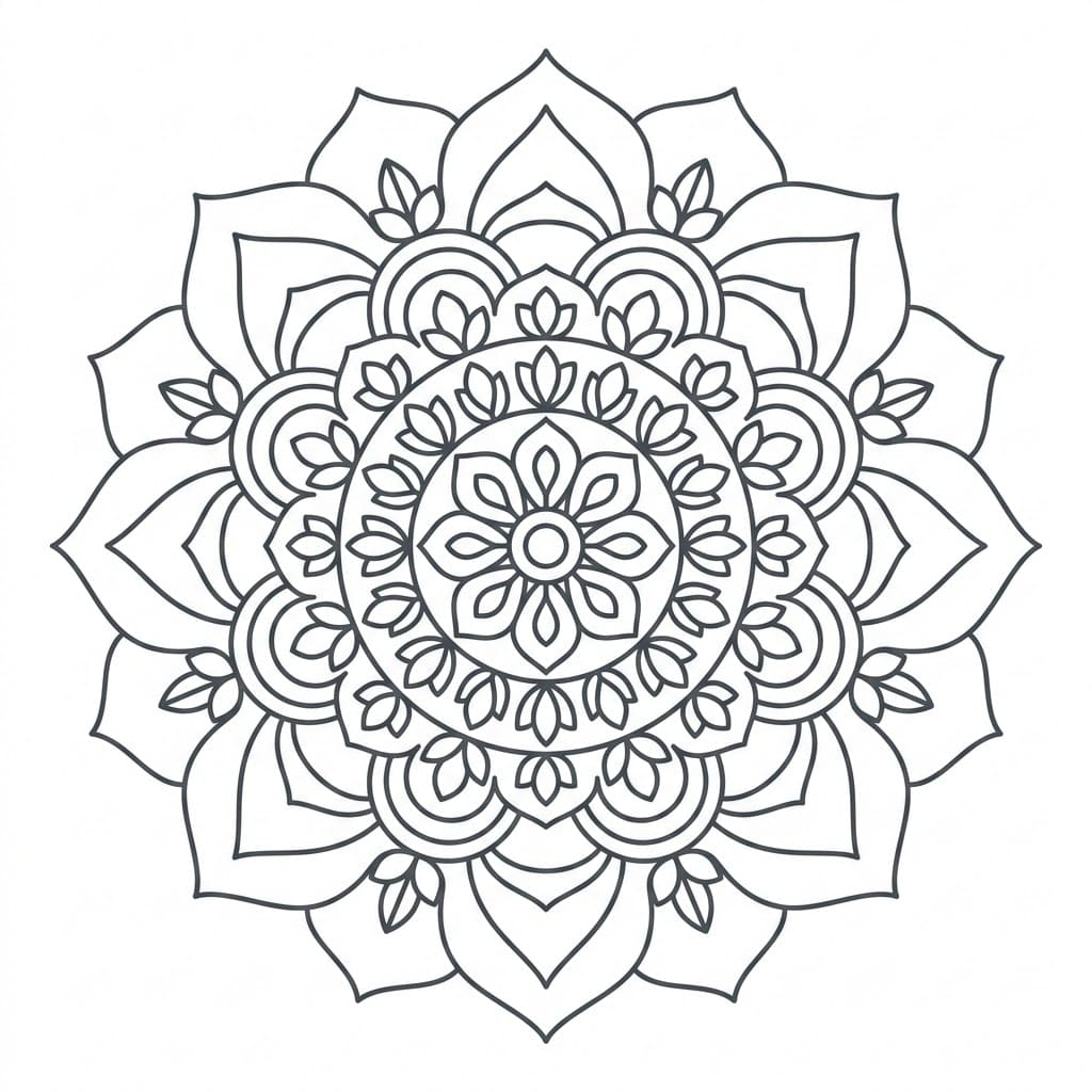 Harmony Bloom Kalachakra Mandala Pattern Mandalas