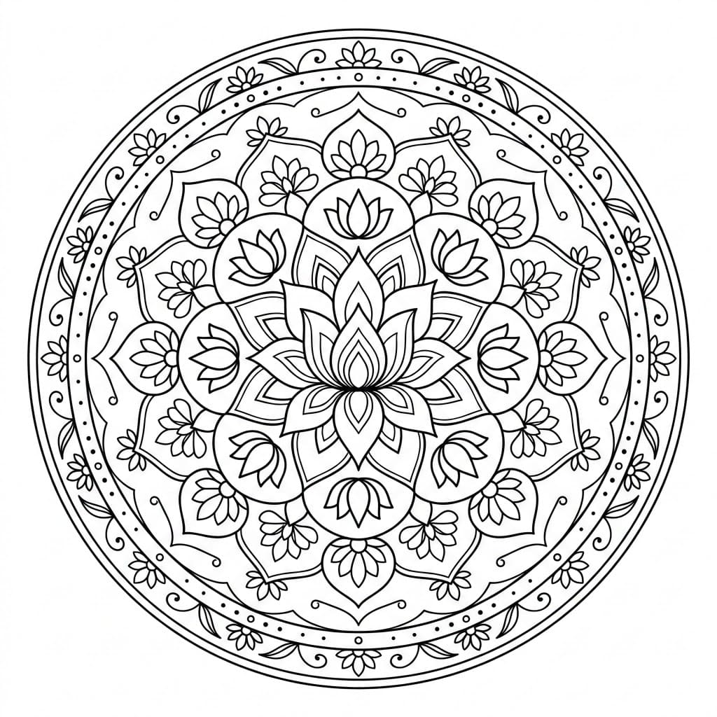 Lotus Dream Kalachakra Mandala Pattern Mandalas