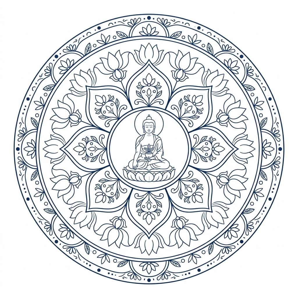 Lotus Medicine Buddha Mandala Art Mandalas
