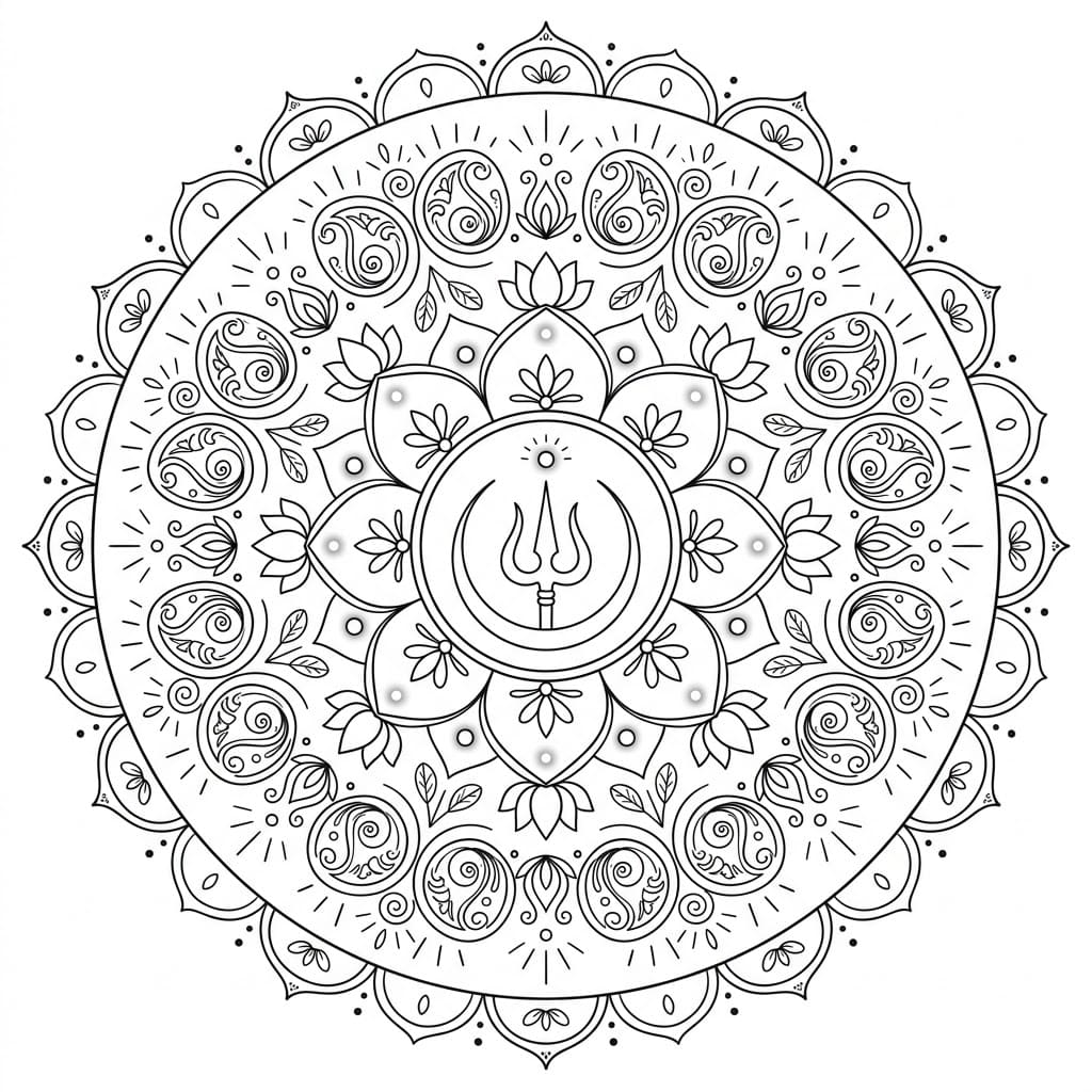 Luminous Shiva Mandala Art Mandalas
