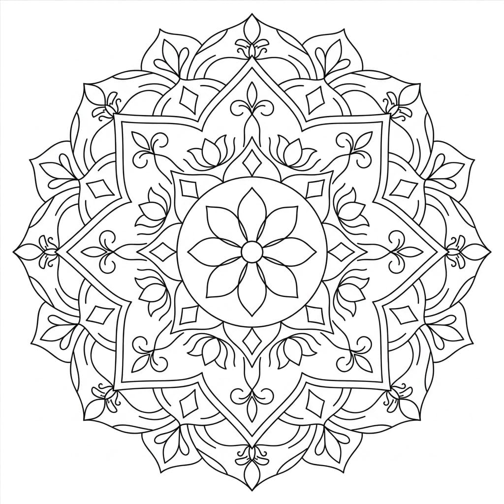 Luminous Vajrayana Mandala Template Mandalas