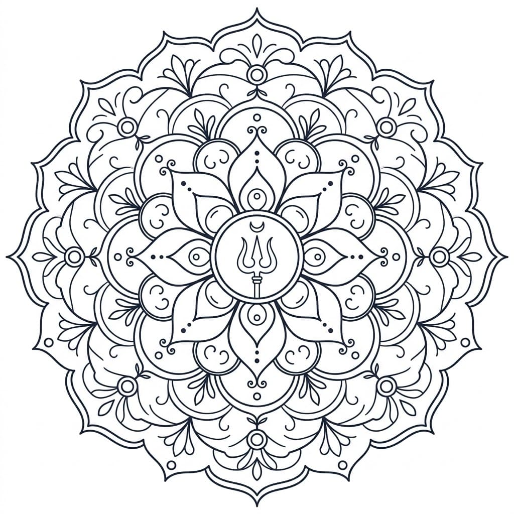 Majestic Shiva Mandala Art Mandalas