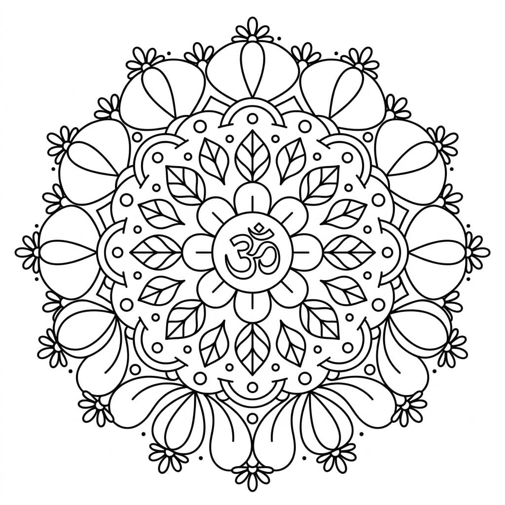 Minimal Om Mandala Pattern Mandalas
