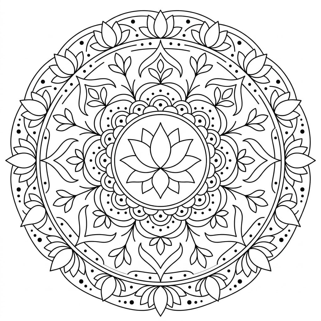 Mystic Lotus Mandala Design Mandalas