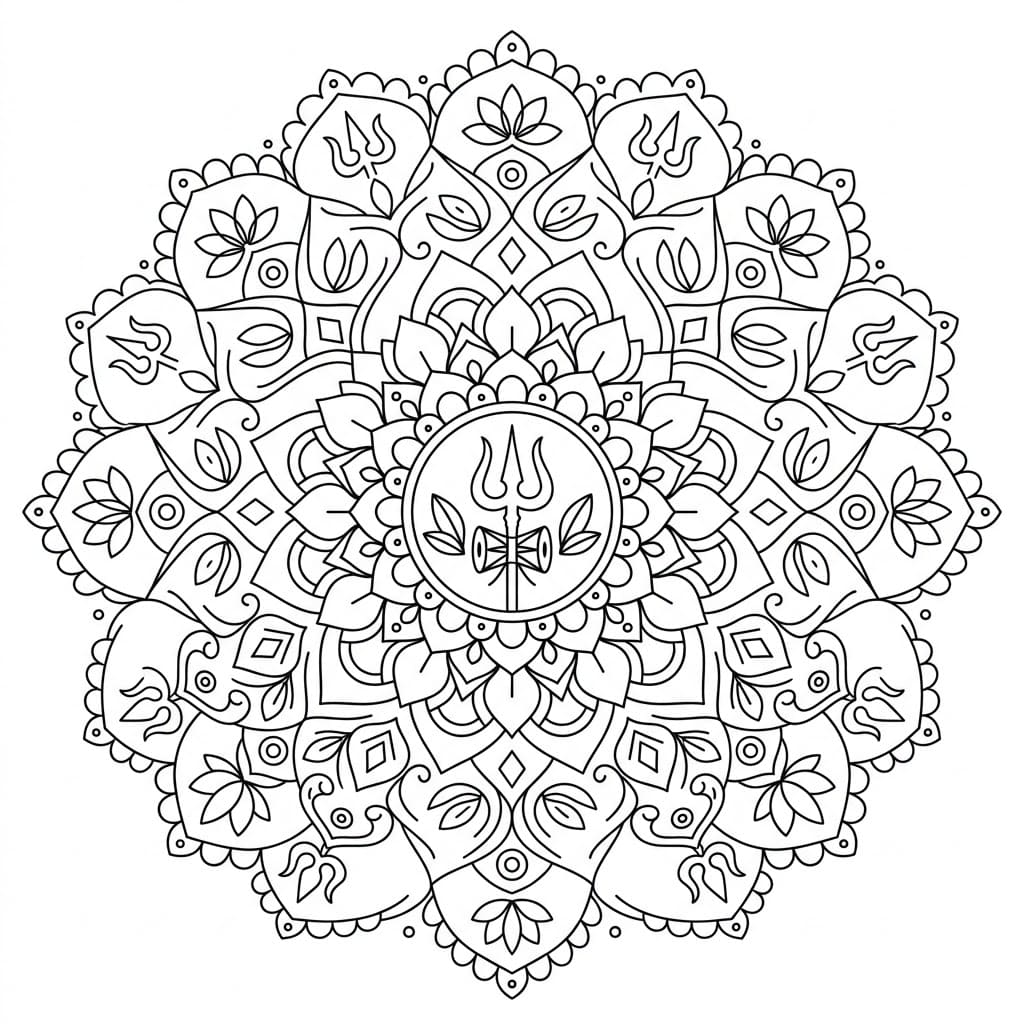 Mystic Shiva Mandala Art Mandalas