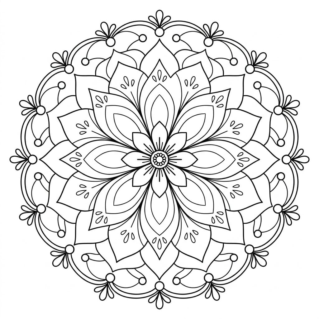 Opal Petal Nava Padma Mandala Pattern Mandalas