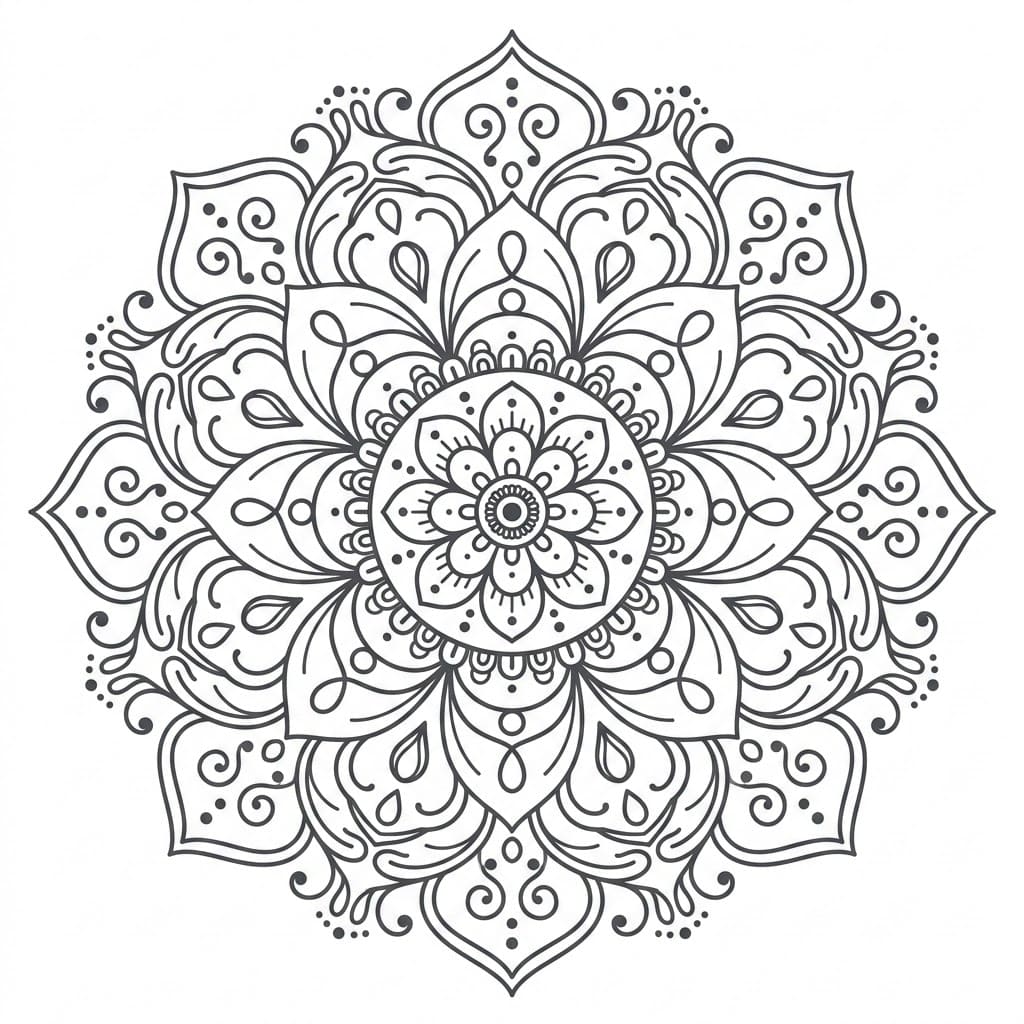 Ornate Kolam Mandala Design Mandalas