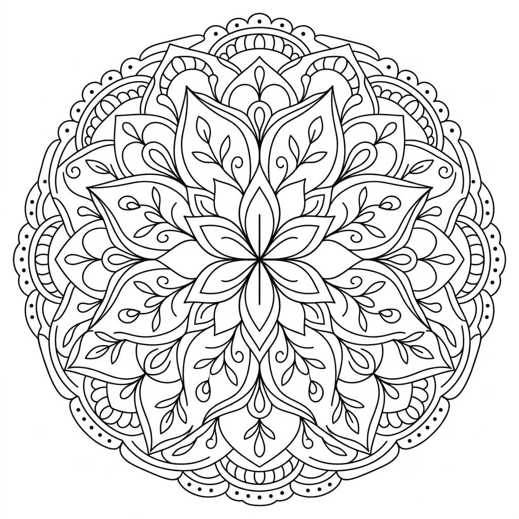 Ornate Lotus Mandala Design Mandalas