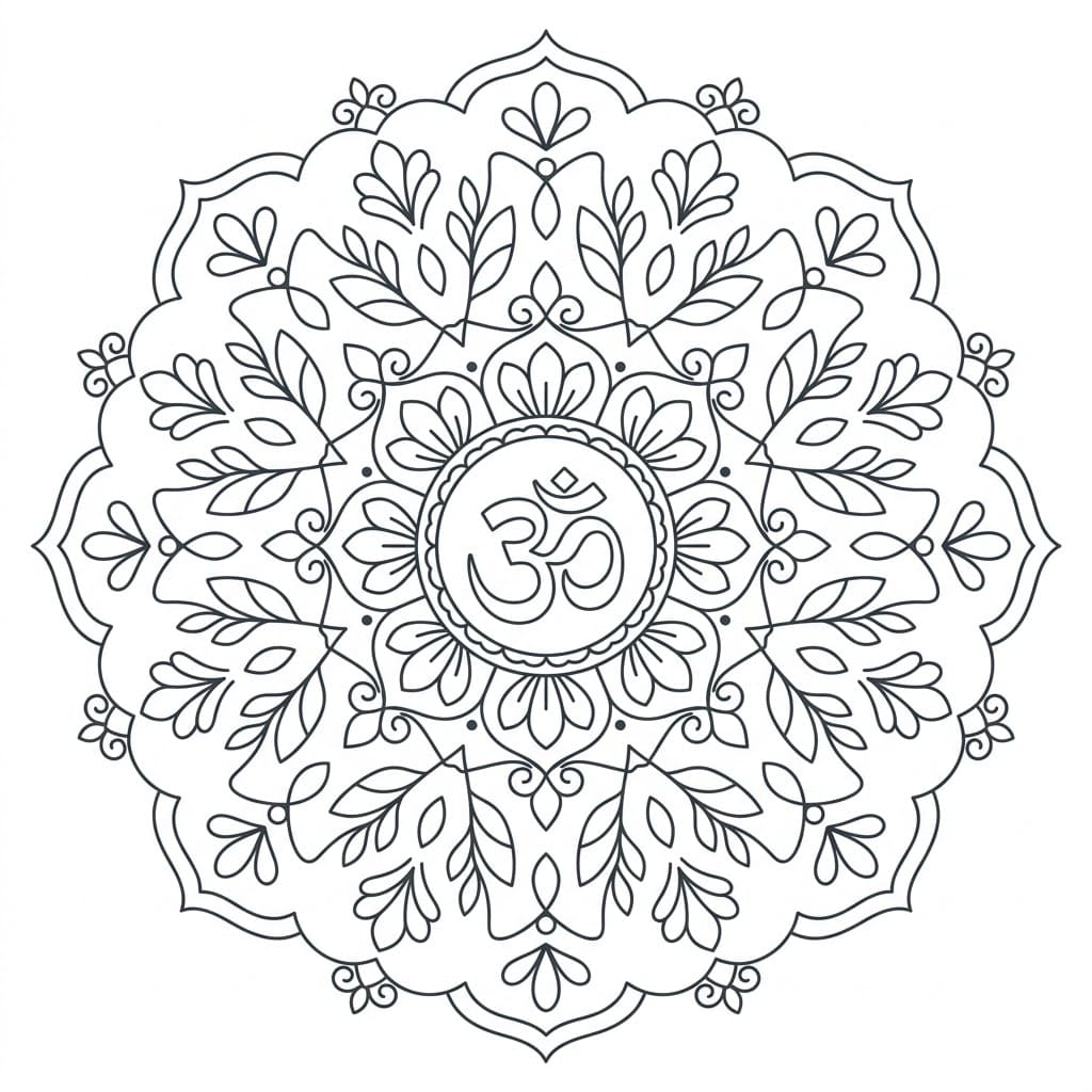 Ornate Om Mandala Pattern Mandalas