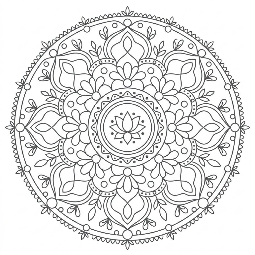 Peace Kolam Mandala Design Mandalas