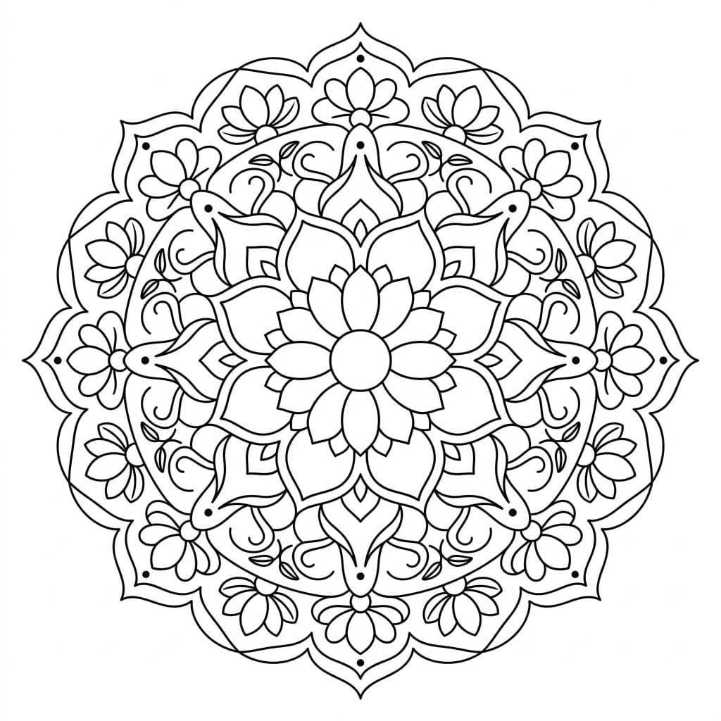 Petal Aura Nava Padma Mandala Pattern Mandalas